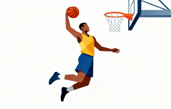 バスケットのフラットデザイン