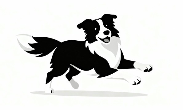 犬のフラットデザイン