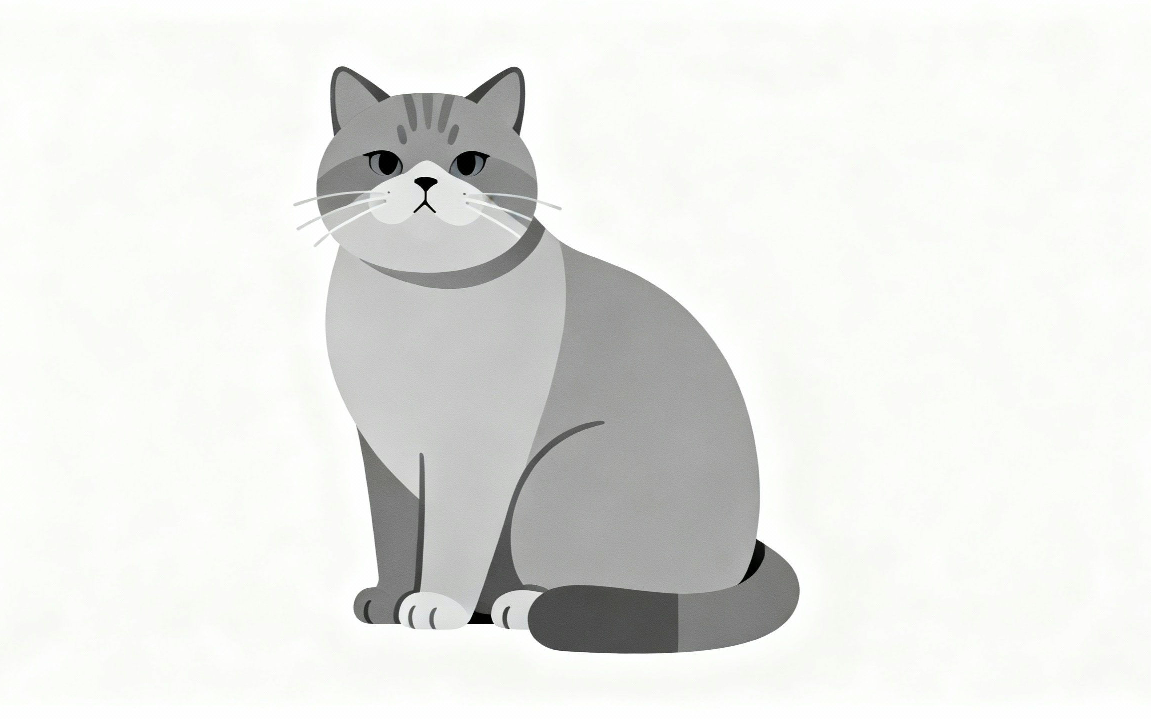 Free flat vector cat images on white background