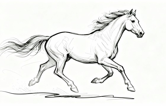 ウマのフラットデザイン