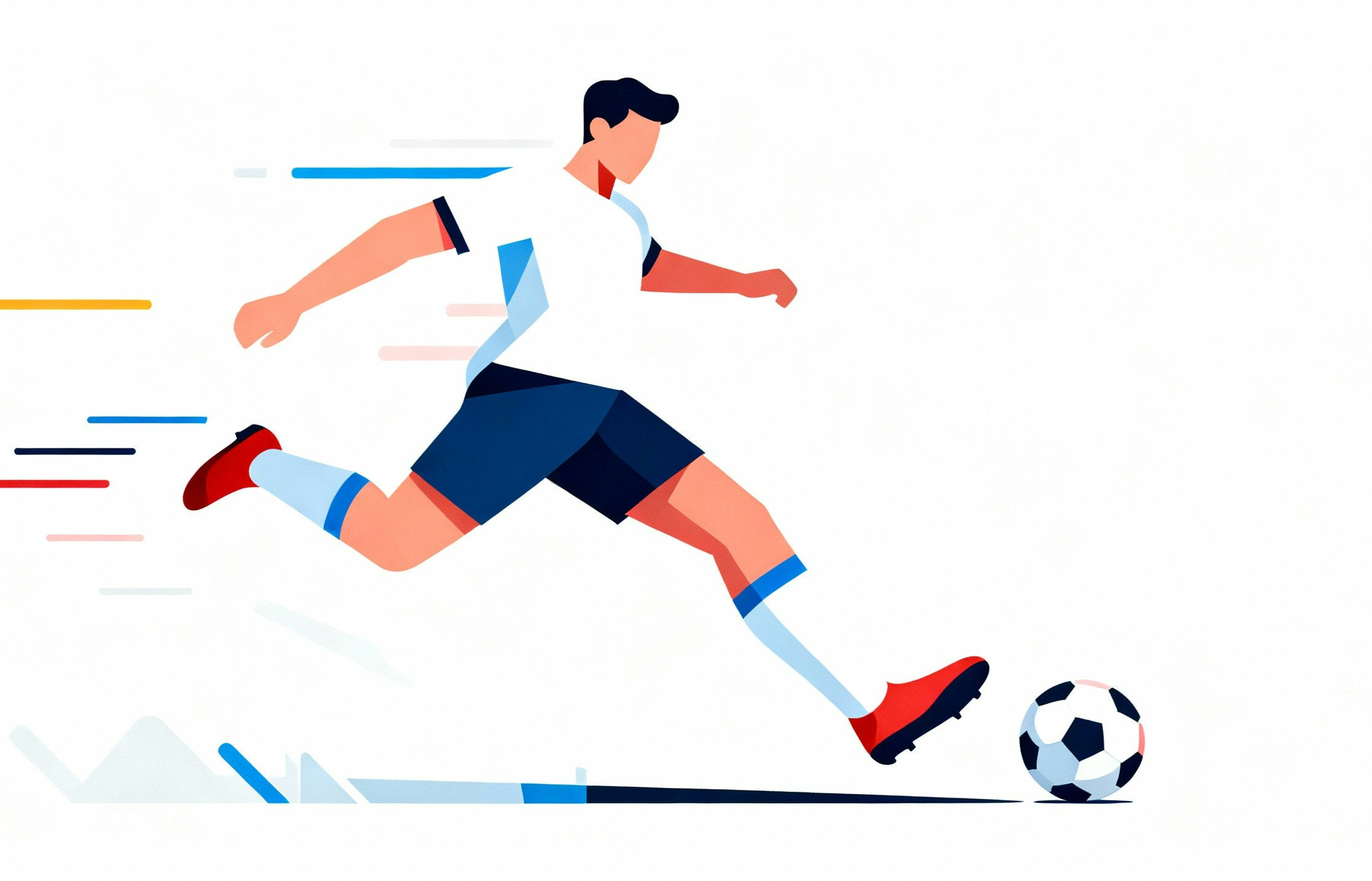 Free flat vector soccer player images