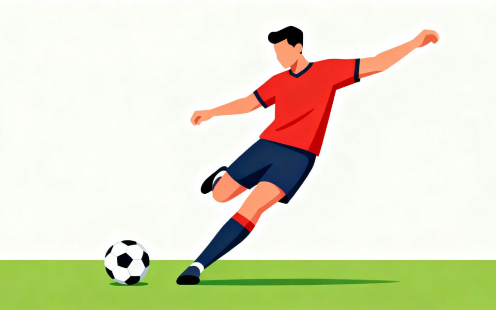 Free flat vector soccer player images