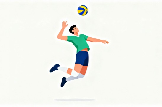 バレーのフラットデザイン