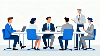 会議のフラットデザイン