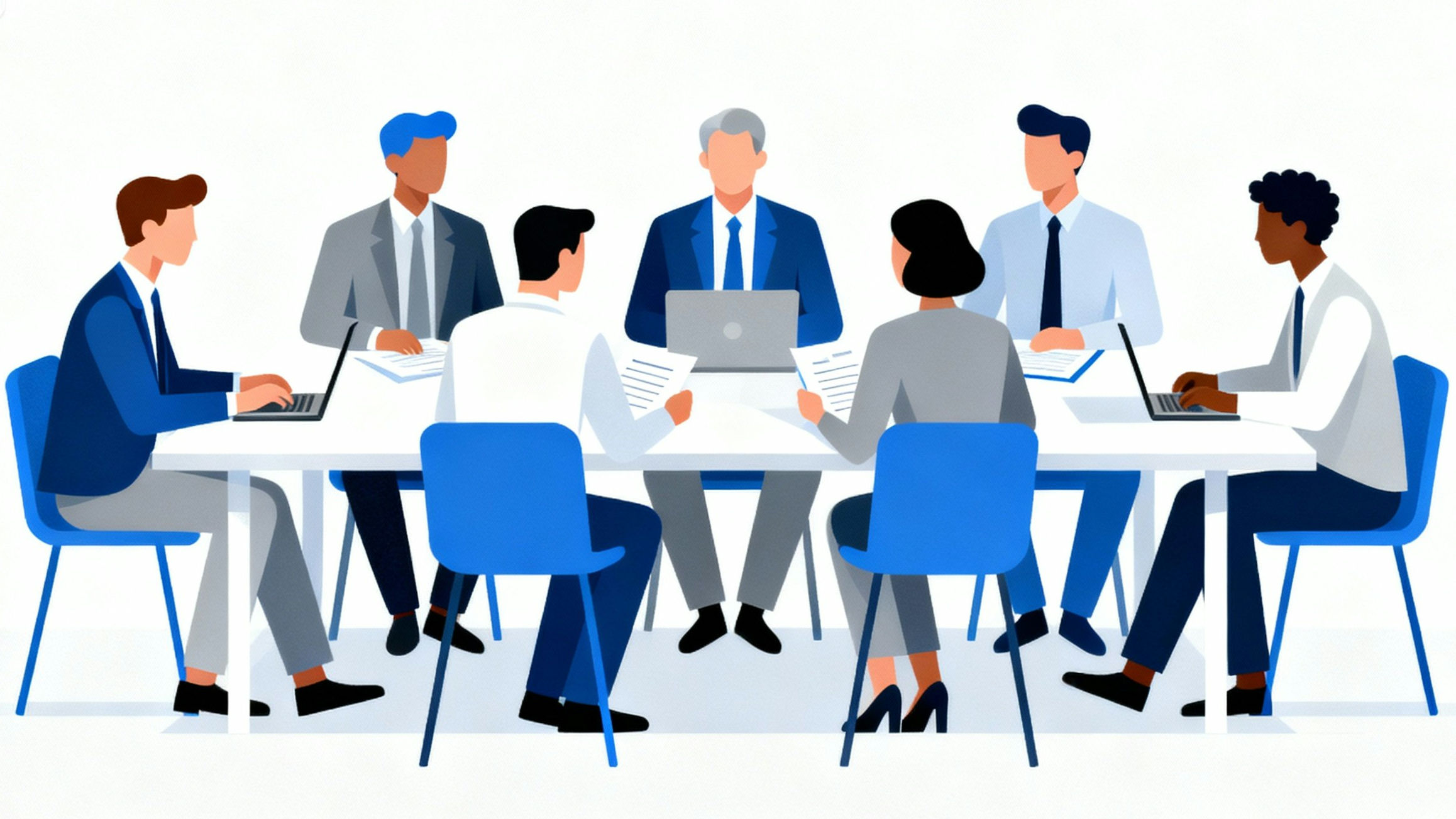 会議のフラットデザイン