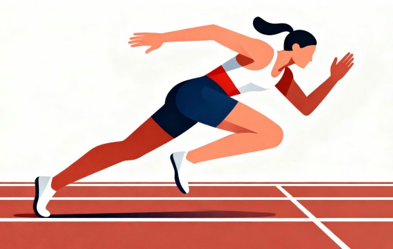 陸上競技のフラットデザイン