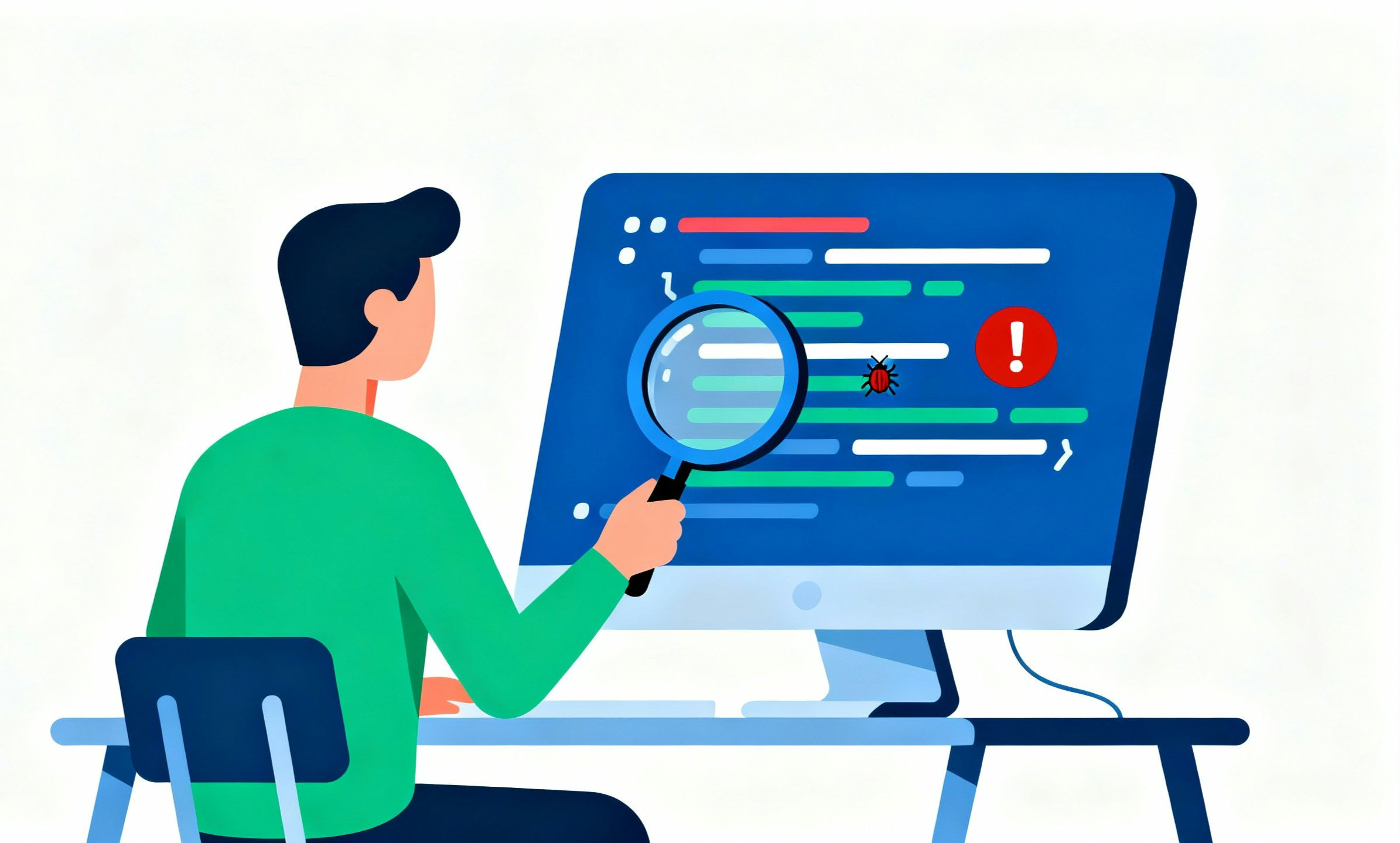 デバッガーのフラットデザイン