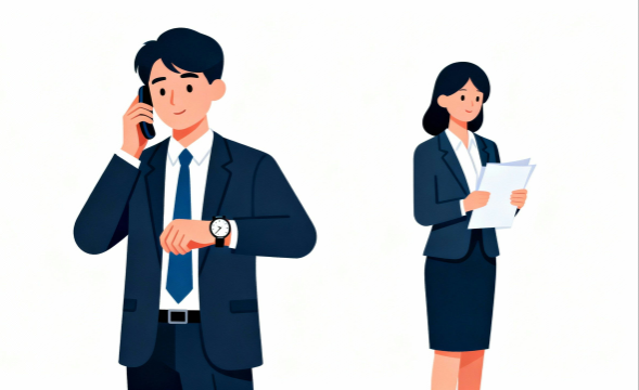 働く人々のフラットデザイン