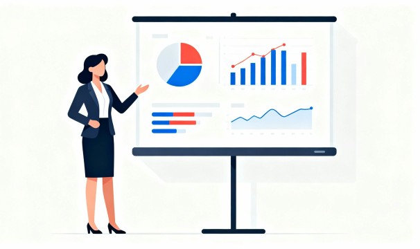 プレゼンのフラットデザイン