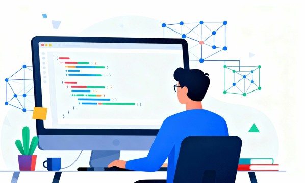 プログラミングのフラットデザイン