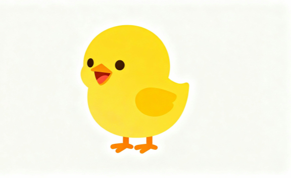 ヒヨコのフラットデザイン