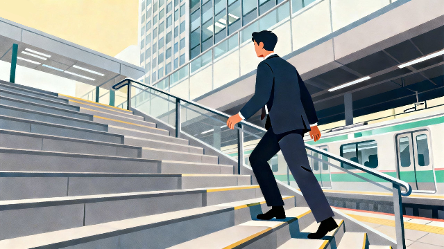 階段を使うことで、運動効果を倍にする、理学療法士の雑学。