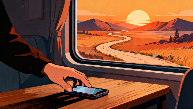 理学療法士監修のデジタルデトックスとしてのスマホなし旅行のイラスト。