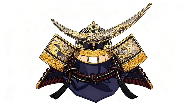 カッコいい兜のイラスト