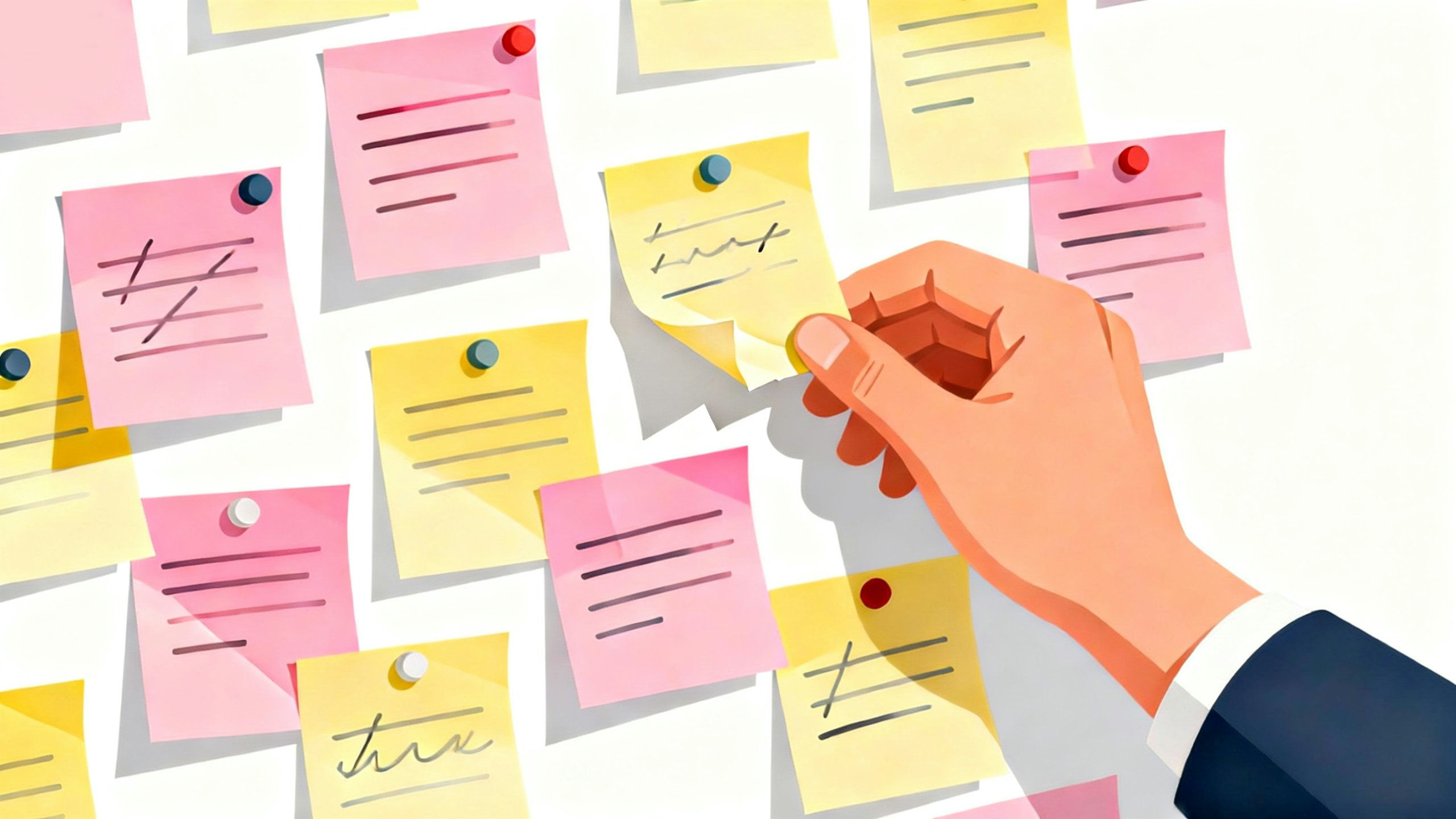 付箋　イラスト　アイデア