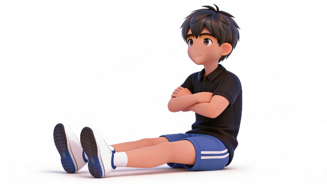 小学生の体幹トレーニング お尻歩き運動のイメージ