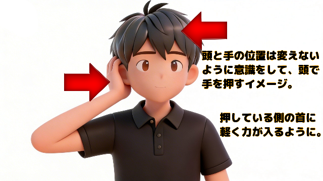 首　抵抗運動　イラスト　左右